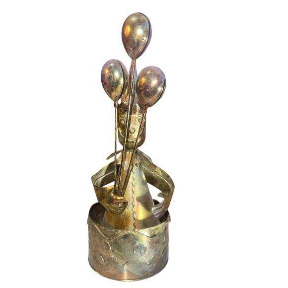 Send in the Clowns Music Box Gold Balloon Sculpture - Picture 2 of 5